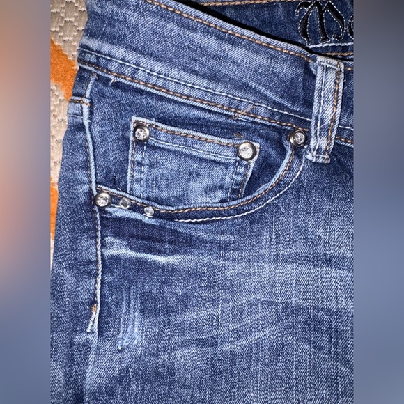 Montana Jeans 7/8 Bling Pocket Skinny Jeans 32” Inseam - Picture 6 of 13